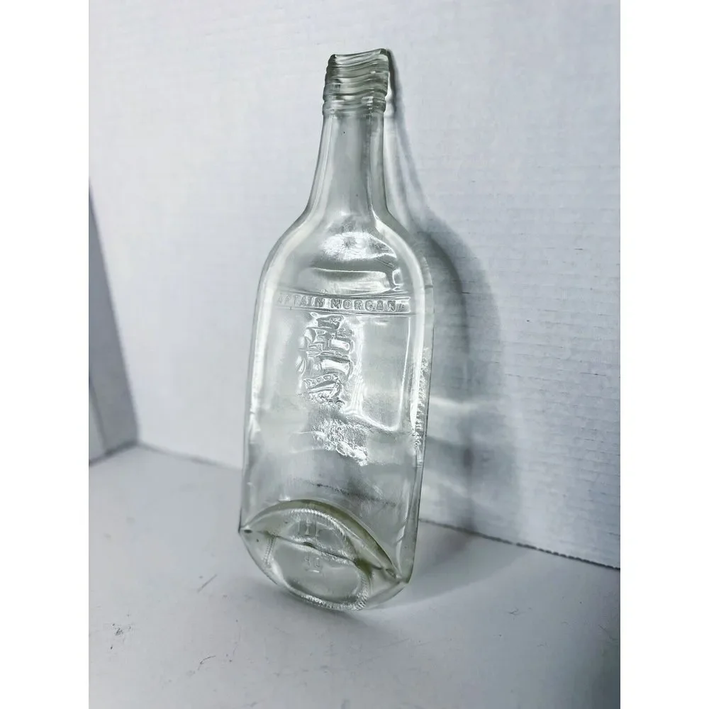 Clear Green Glass Pirate Upcycled Wine‎ Bottle Serving Tray, spoon rest